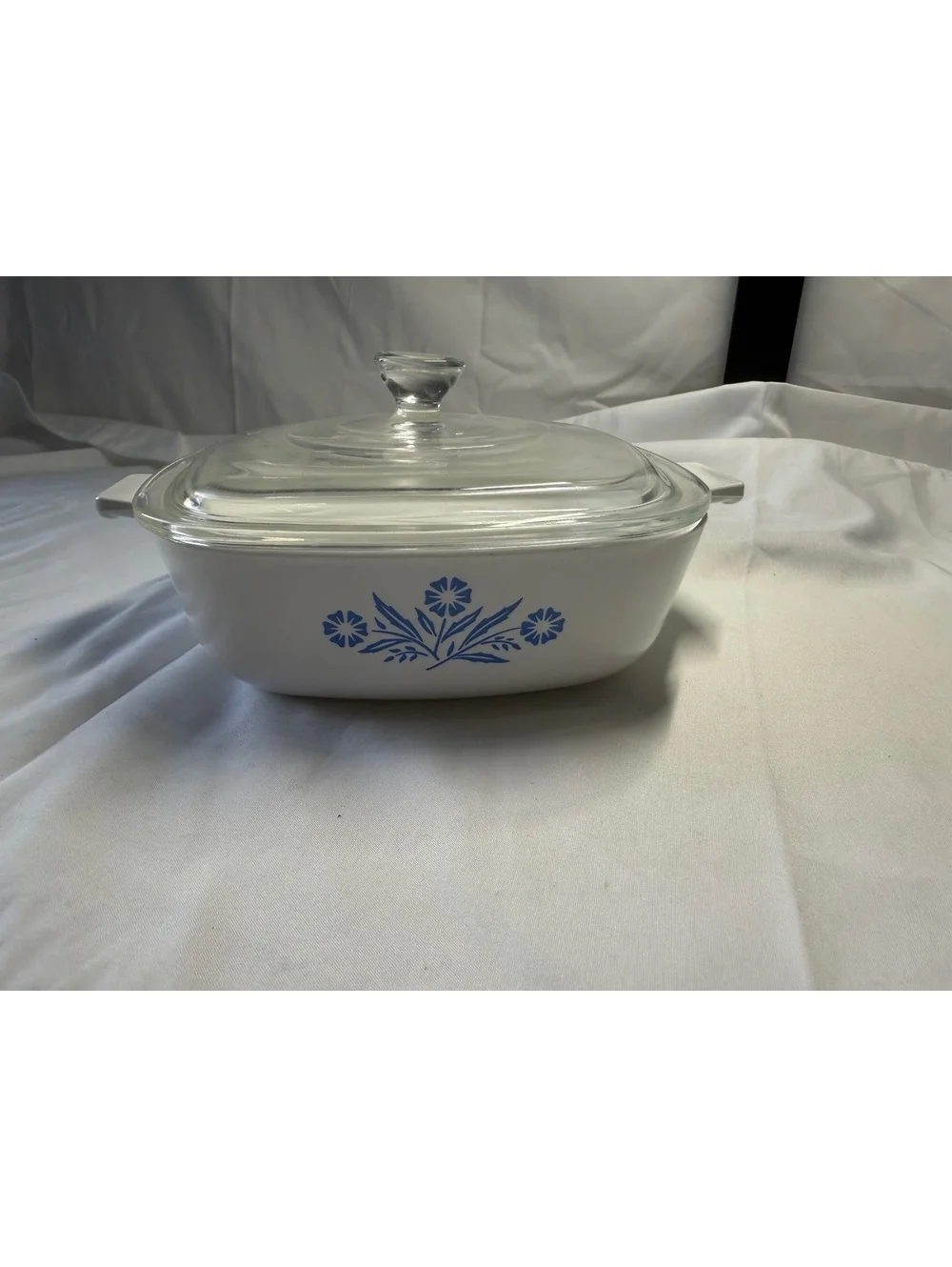 Corning Ware Cornflower Blue P-1-B 1 Qt Casserole Dish w Glass Lid USA